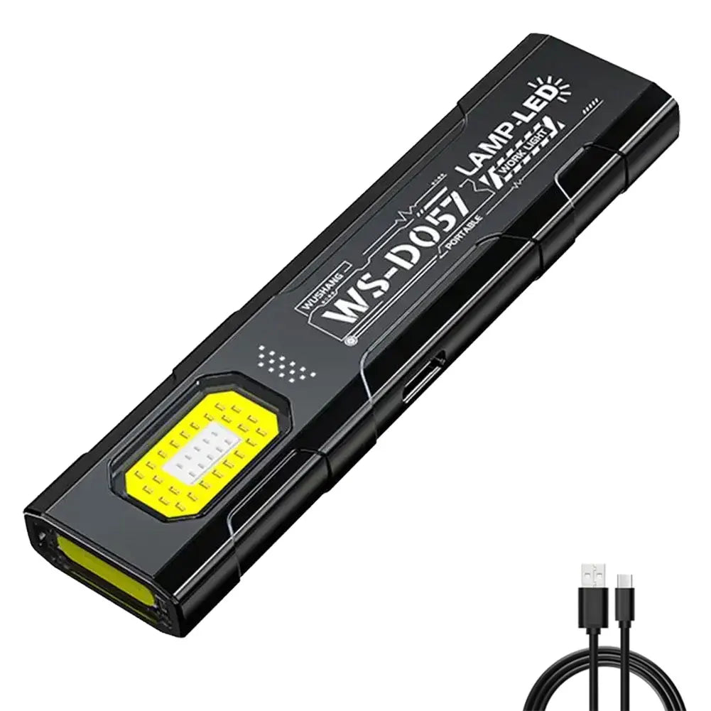 Mini Portable Rechargeable LED Torch Light, Waterproof Outdoor Work Pocket Flashlight with Magnetic Grip, Compact LED Flashlight
