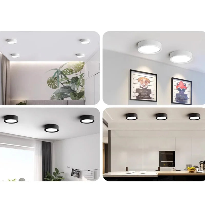 LED downlight ceiling light track light 5W 7W 9W 12W 15W 18W surface mounted ultra-thin new modern downlight spotlight AC220V